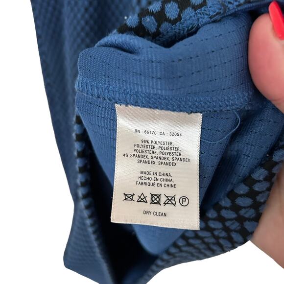 Anthropologie HD in Paris Blue Black Long Sleeve Dress Sz XS - Picture 4 of 6